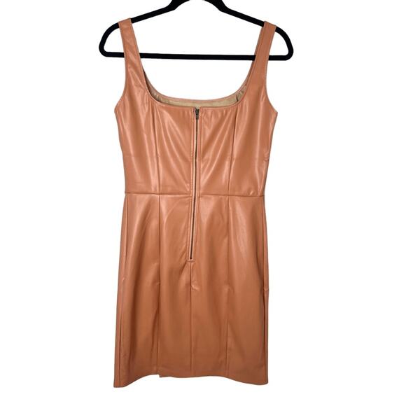 NWT n:PHILANTHROPY Nuevo Vegan Leather Sleeveless Mini Dress in Camel Sz M - Picture 10 of 11